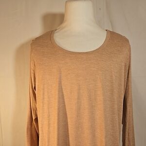 Size 3XL Jones New York Ladies Tshirt.  Long Sleeve Gold Breathable Top New